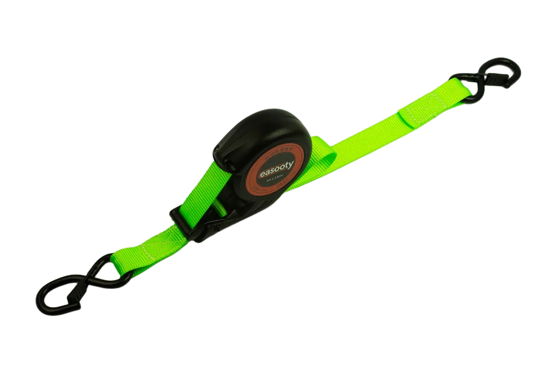 Auto-retract tie down in green